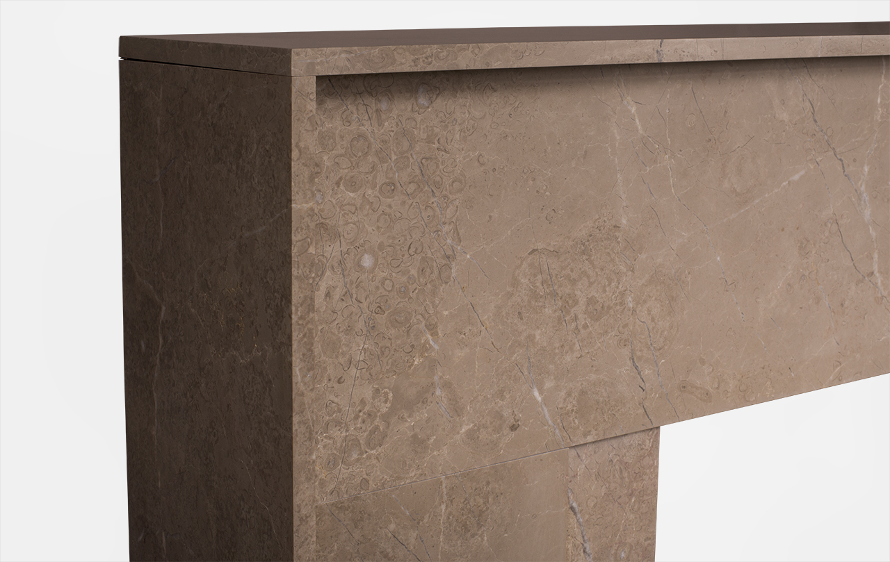 Maison & Maison, designers de cheminées en marbre, vous propose de personnaliser le modèle Capsule37. 

