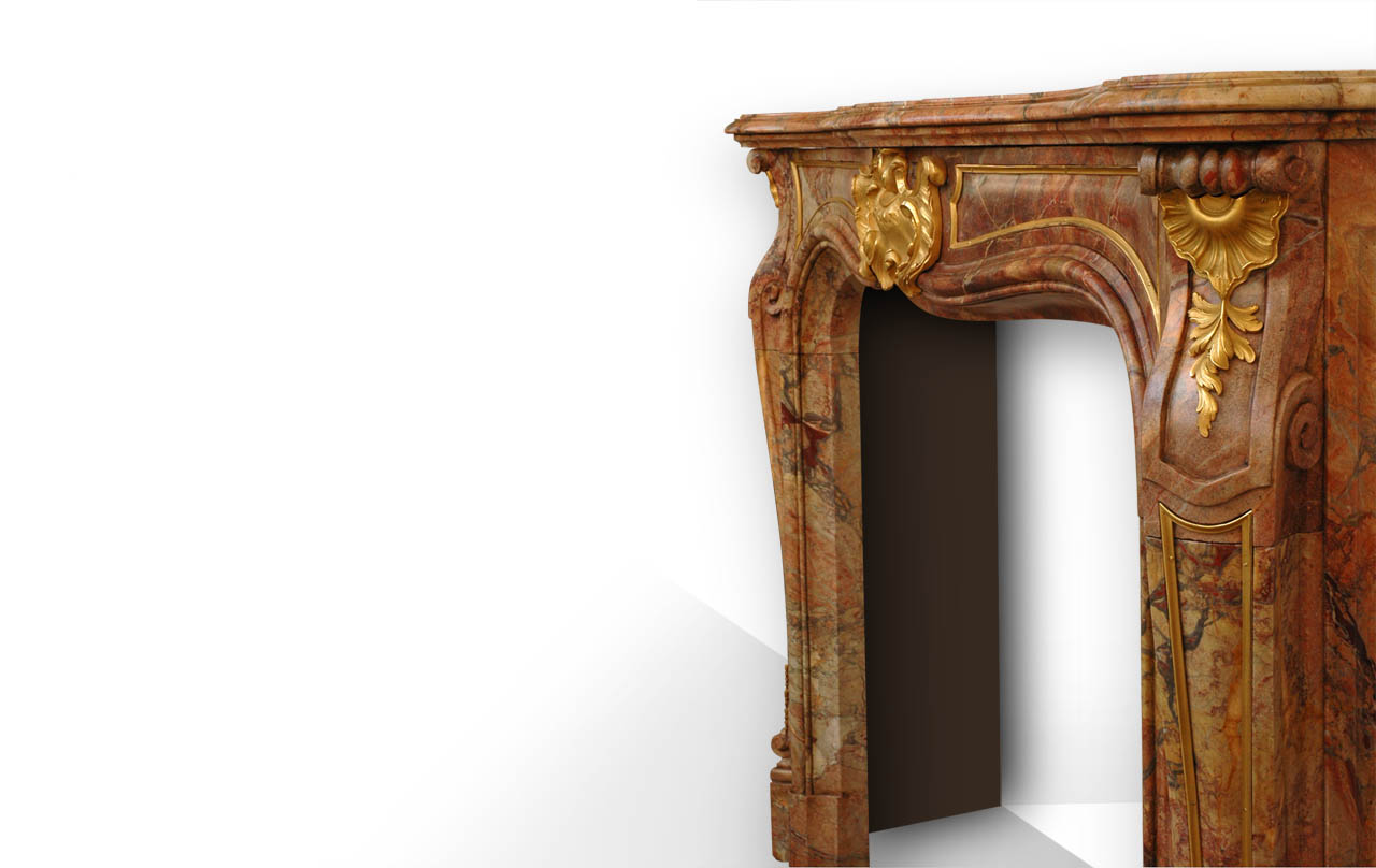 Maison & Maison, designers de cheminées en marbre, vous propose de personnaliser le modèle Arcadie. Comtesse de Vintimille est une superbe cheminée en marbre sculpté sur mesure de style Louis XV. Ses ornements de bronze doré en font un modèle exceptionnel