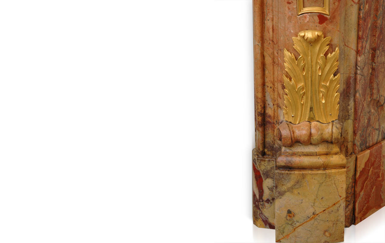 Maison & Maison, designers de cheminées en marbre, vous propose de personnaliser le modèle Arcadie. Comtesse de Vintimille est une superbe cheminée en marbre sculpté sur mesure de style Louis XV. Ses ornements de bronze doré en font un modèle exceptionnel