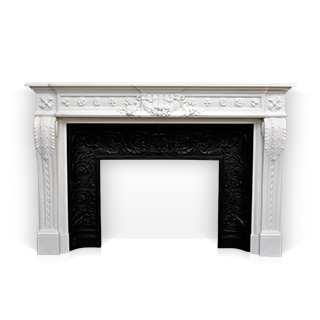 Maison & Maison, designers de cheminées en marbre, vous propose de personnaliser le modèle Arcadie. Juliette Récamier est une superbe cheminée en marbre sur mesure de style Louis XVI avec de fins ornements sculptés.
