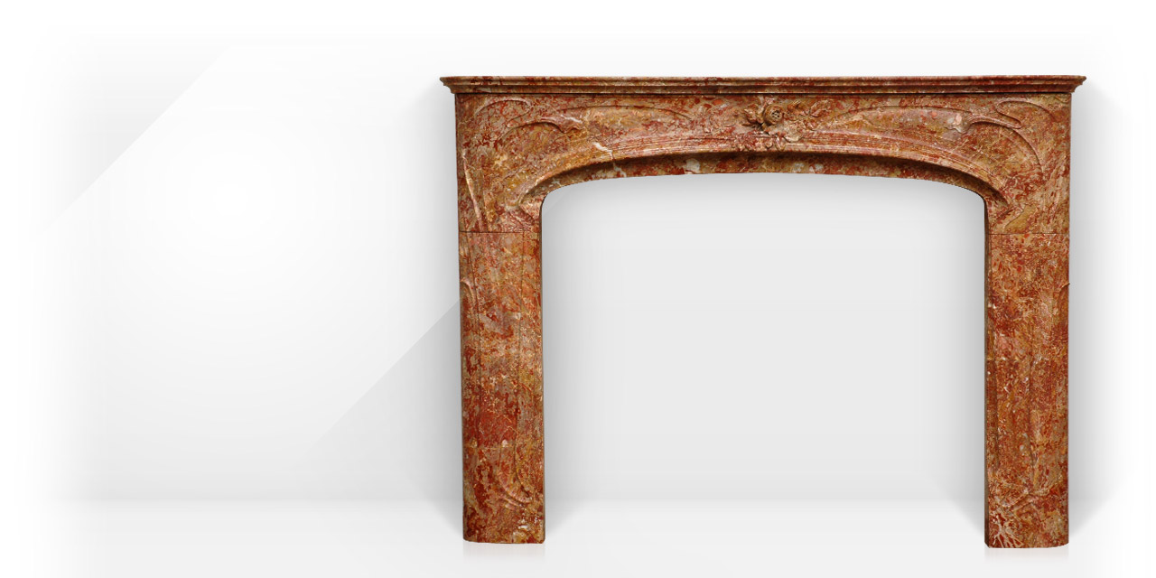 Maison & Maison, designers de cheminées en marbre, vous propose de personnaliser le modèle Arcadie. Liberty est une cheminée de style Art Nouveau réalisée sur mesure en marbre. Cette cheminée est réalisée d'après une cheminée ancienne au modèle très rare.