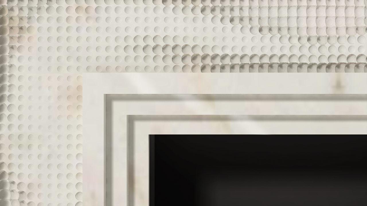 Maison & Maison, designer et créateur de modèles exclusifs de cheminées en marbre,   présente un nouveau modèle futuriste sur mesure : Soundwave